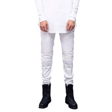 Load image into Gallery viewer, SFIT 2019 Streetwear Mens Ripped Biker Jeans Homme Men's Motorcycle Slim Black White Blue Moto Denim Joggers skinny jeans men