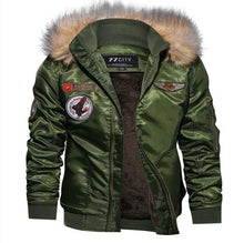 Load image into Gallery viewer, Winter Military Bomber Jacket Coat Men Air Force Army Tactical Jacket Warm Wool Liner Outerwear Parkas Hoodie Pilot Coat M-4XL