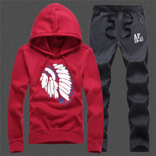 Load image into Gallery viewer, Men's Winter Tracksuits Casual Sportswear Sweatshirts Mens Set 3 Pieces Warm Vest Sweatpants Hoodie Letter Printed Plus Size 5XL