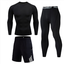 Load image into Gallery viewer, Men's full suit tracksuit Compressed clothes Sport Wear For Men Run Base layer set  Gym Jogging Suit Fitness Tights leggings rashgard male Thermo underwear xxxxl