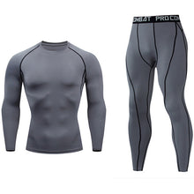 Load image into Gallery viewer, Men's full suit tracksuit Compressed clothes Sport Wear For Men Run Base layer set  Gym Jogging Suit Fitness Tights leggings rashgard male Thermo underwear xxxxl