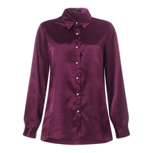 Load image into Gallery viewer, Celmia 2019 Autumn Women Fashion Long Sleeves Satin Blouse Vintage Button Down Lapel Neck Street Shirts Elegant OL Silk Tops 5XL